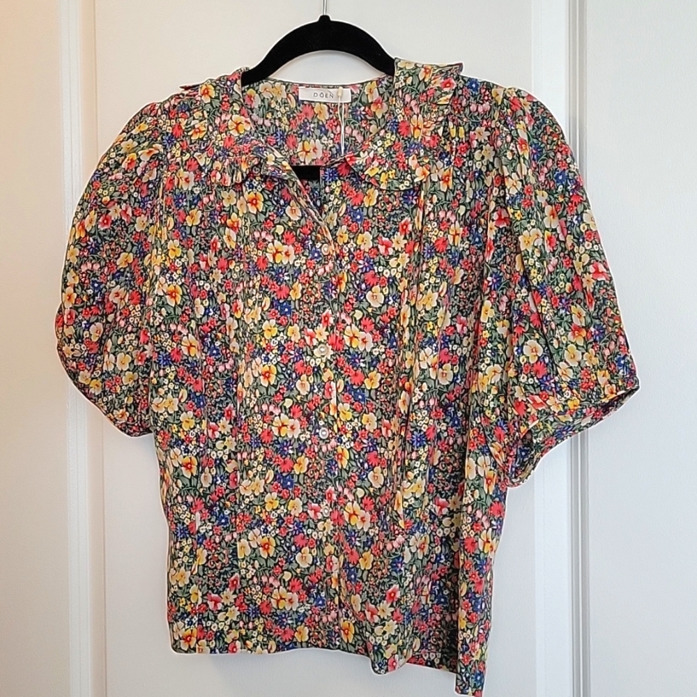 Doen 100% silk top size small